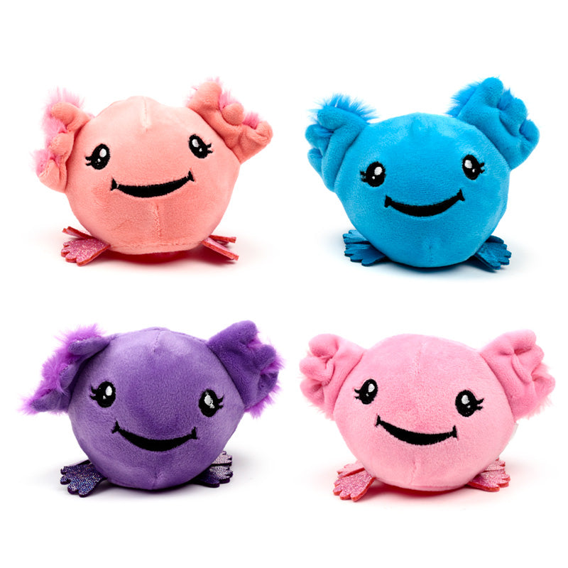 Mačkací zvířátko Queasy Squeezies — axolotl