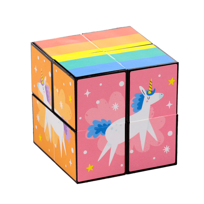 Fidget hlavolam Magic Puzzle Cube — jednorožec