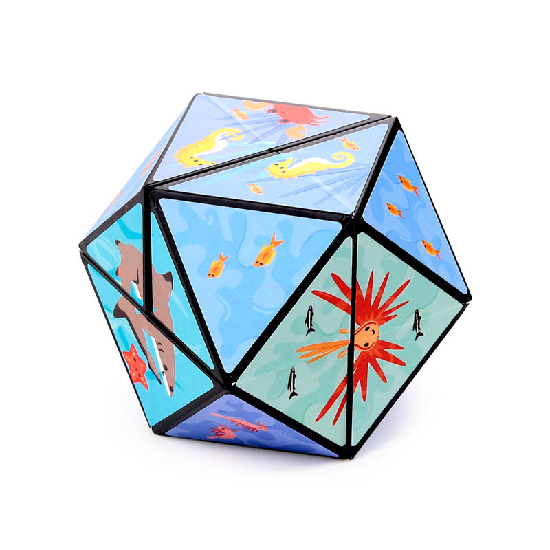 Fidget hlavolam Puzzle Cube — mořský svět