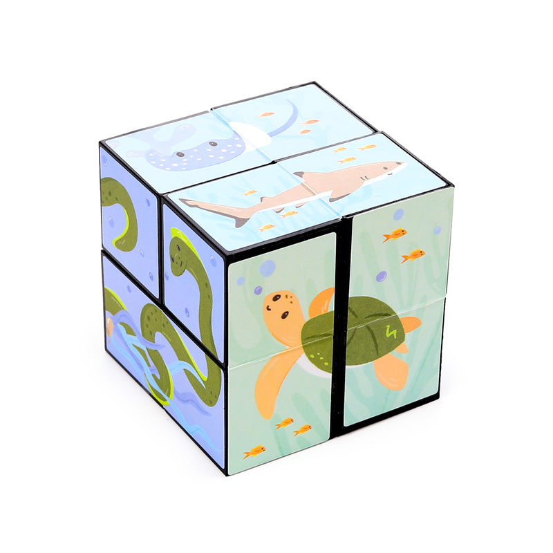 Fidget hlavolam Puzzle Cube — mořský svět